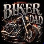 Biker Dad Metal Photo F-1668