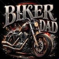 Biker Dad Metal Photo F-1668