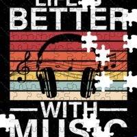 Life Is Better With Music Jigsaw Puzzle F-1679